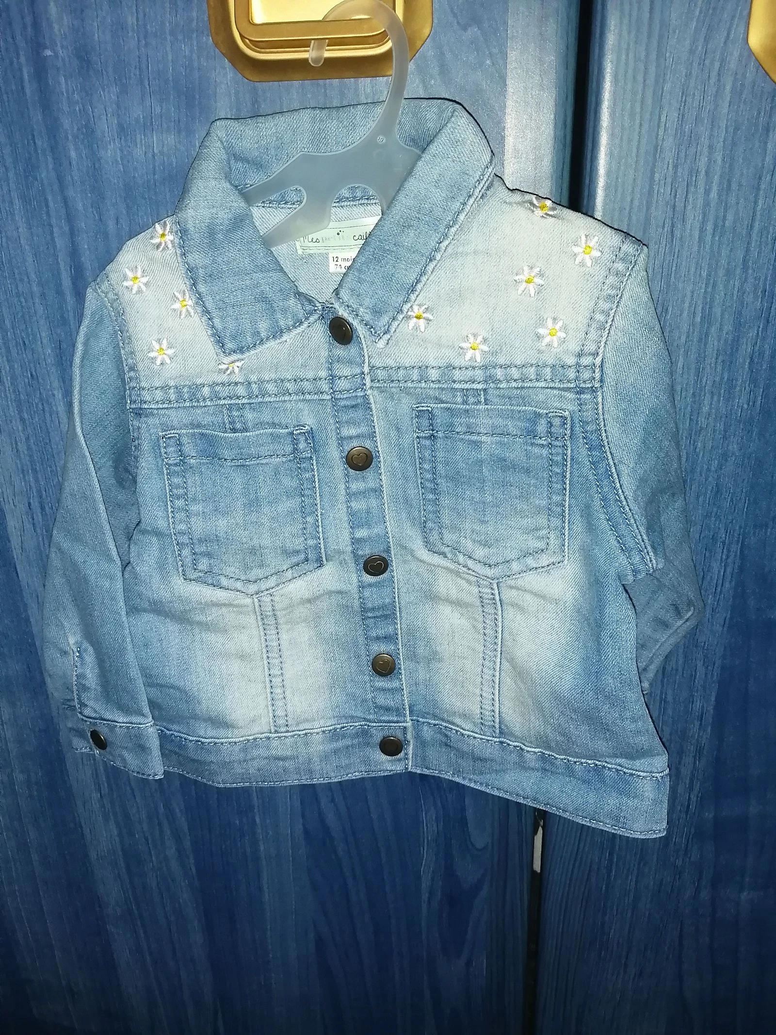 Veste en jeans mes petits cailloux 12 mois fille  – photo 2
